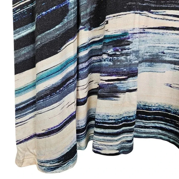 Karen Kane Multicolor Rayon Blend Scoop Neck Long Sleeve Knee Length Dress Small - Picture 8 of 10